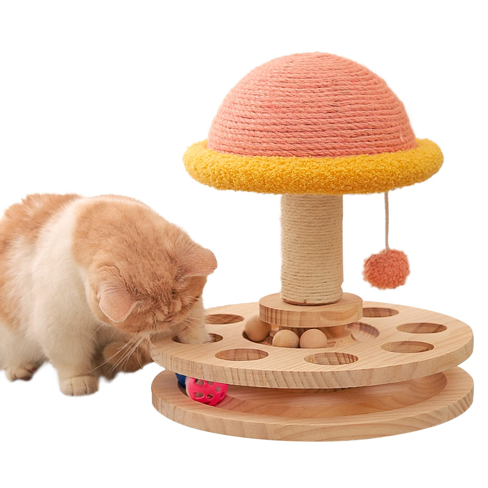 FelRelWel grattoir chat avec boule pendante pour stimulation mentale et exercice
