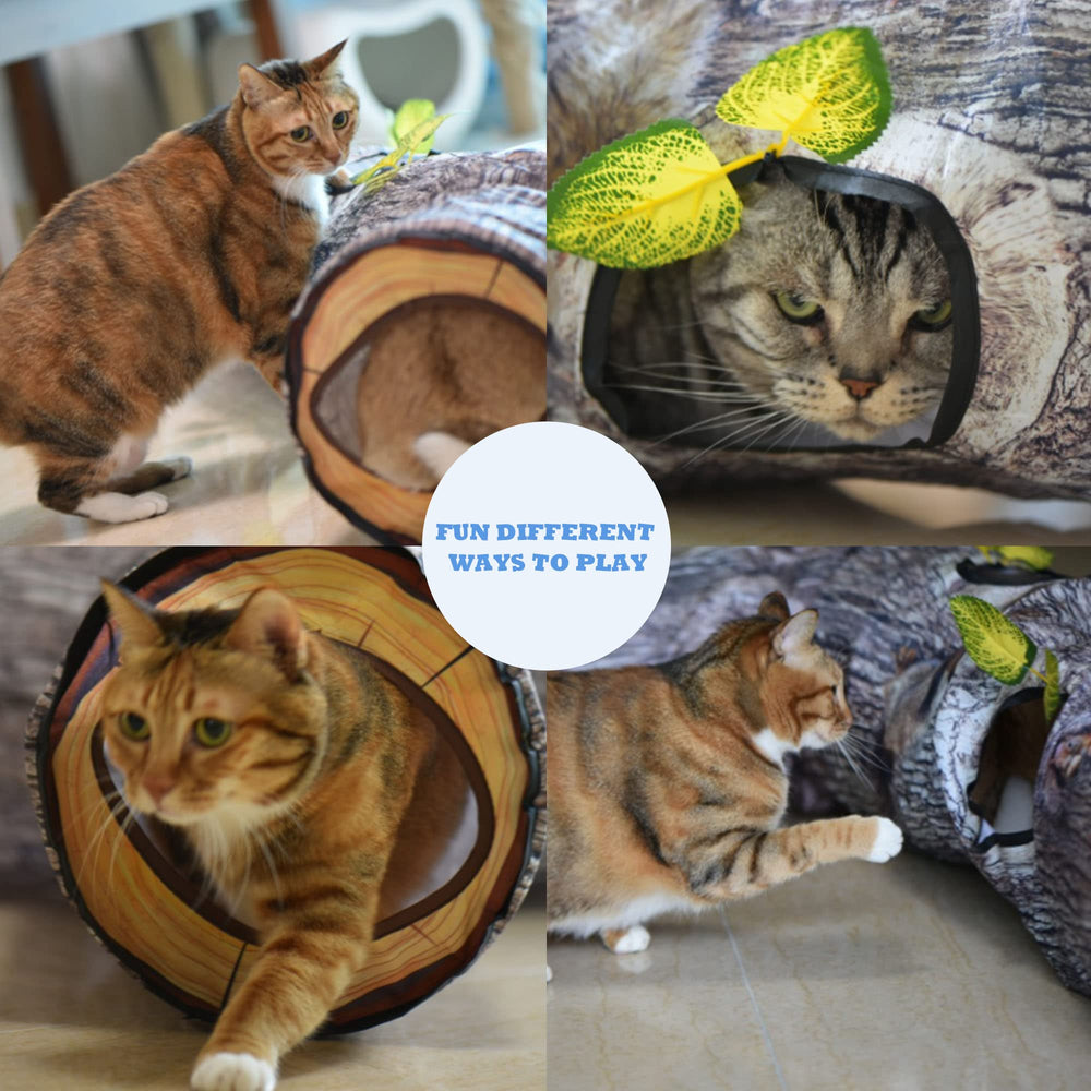 FelRelWel tunnel-chat-grand-format: espace généreux pour plusieurs chats à jouer.
