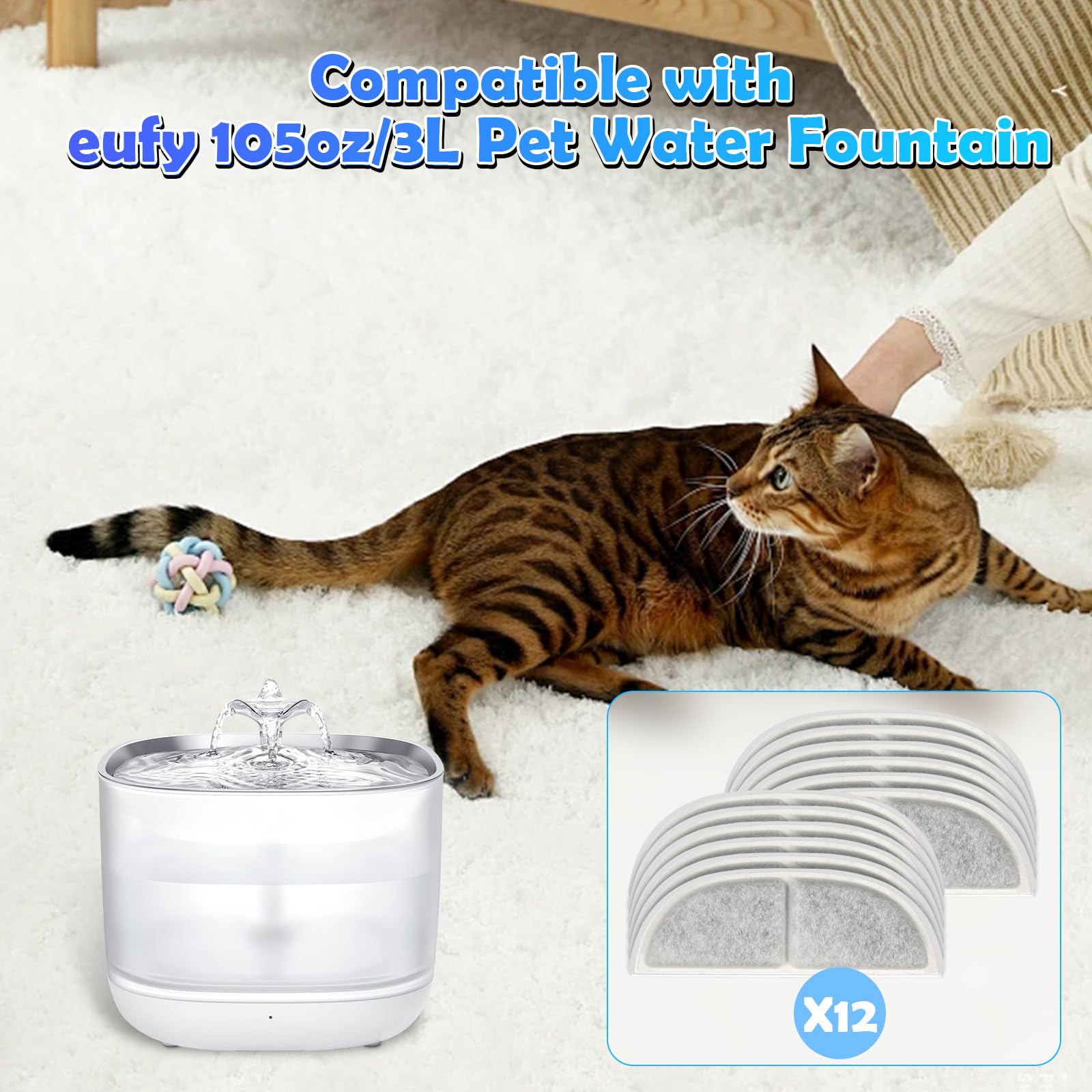 Filtration triple Fenkabs pour fontaine eufy — réduction des impuretés
