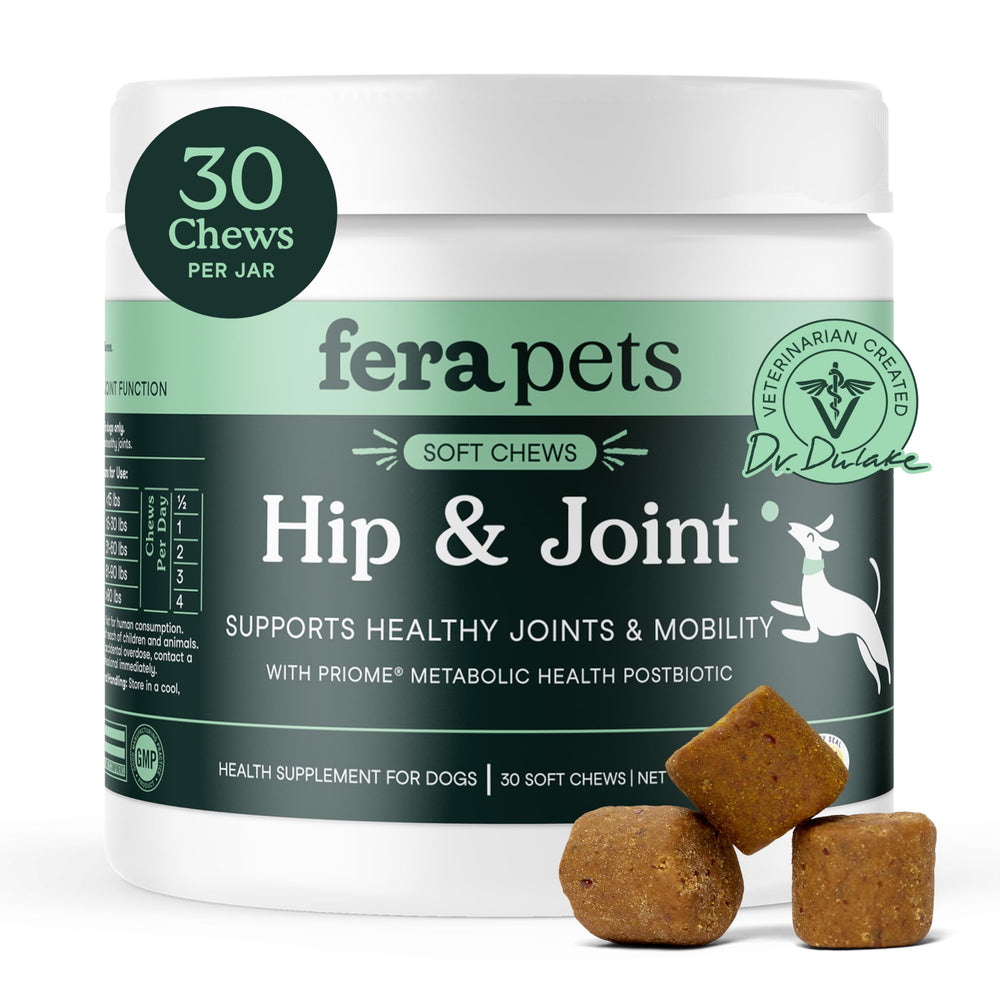 Fera Pets: bouchées articulations chiens avec glucosamine pour mobilité potentielle