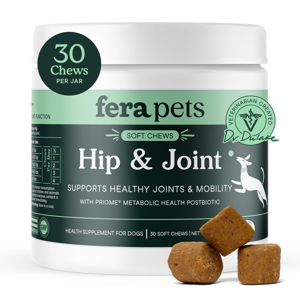 Fera Pets: bouchées articulations chiens avec glucosamine pour mobilité potentielle