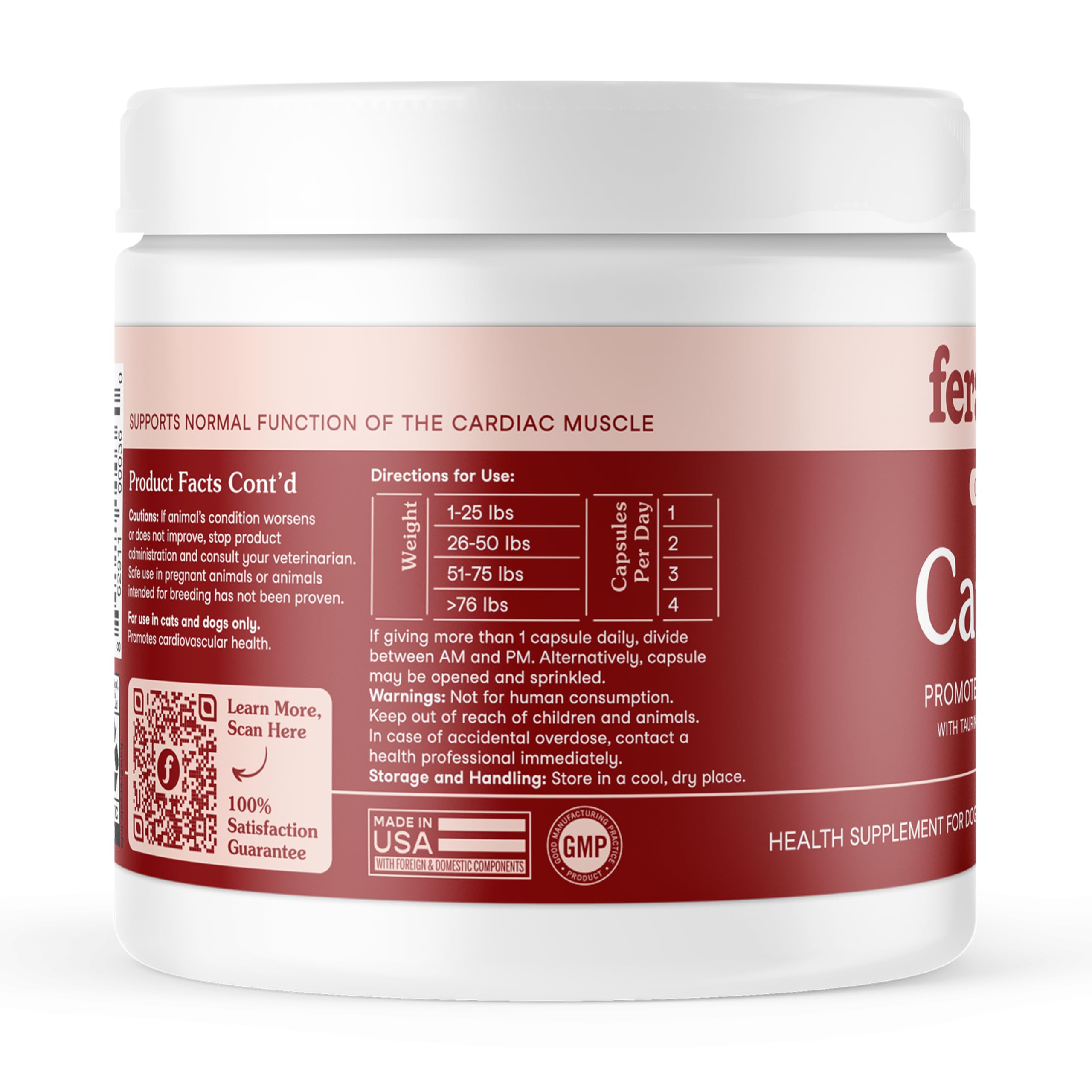Dosage quotidien Fera Pets: capsules faciles à administrer