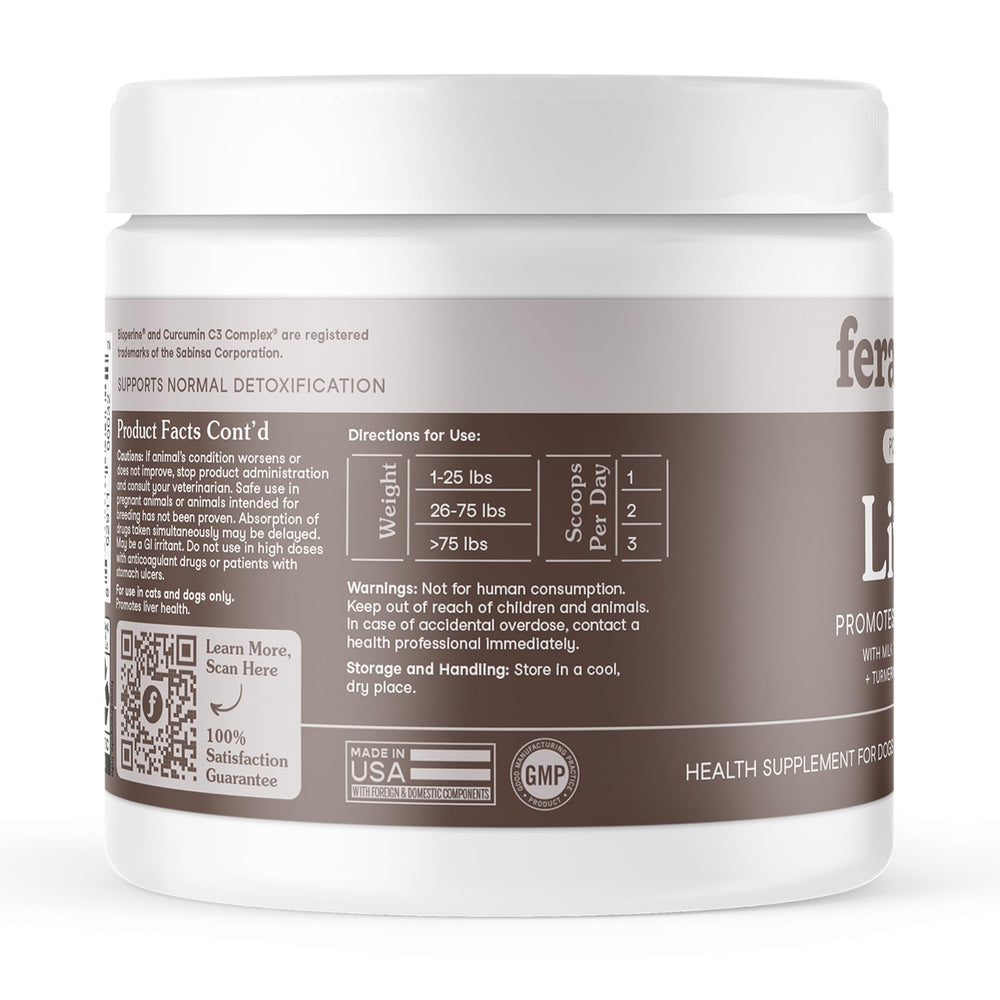 Fera Pets – emballage sans colorants, formule conforme NASC et produite aux États-Unis.