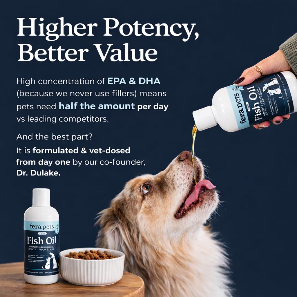 Fera Pets huile de poisson: ajouté à l'alimentation chien et chat.