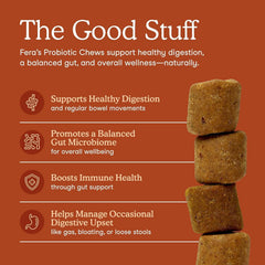 Friandises molles Fera Pets Probiotiques pour chien, équilibre intestinal.