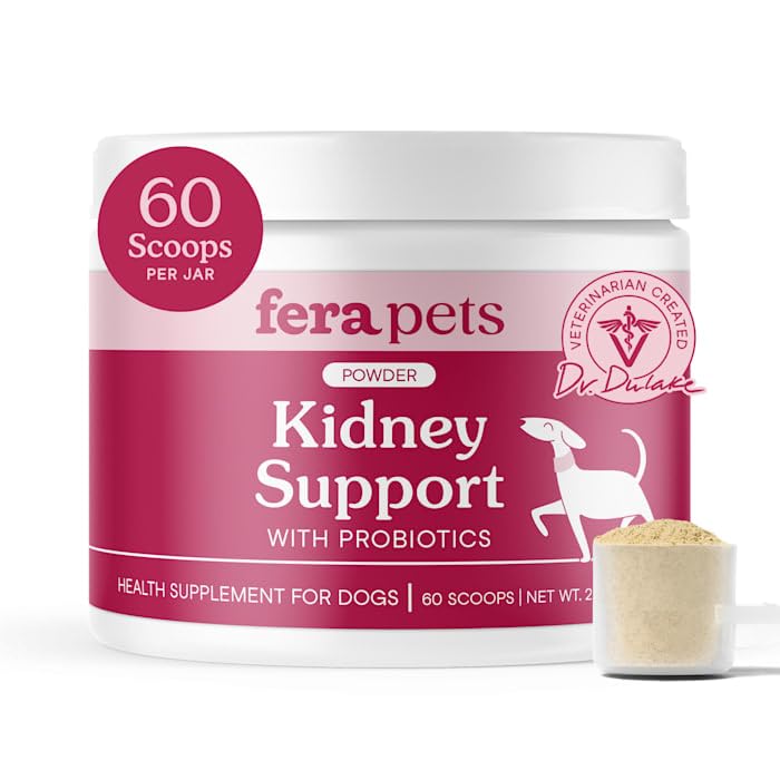 Fera Pets soutien rein chien - bouteille-poudre pratique pour l'entretien rénal