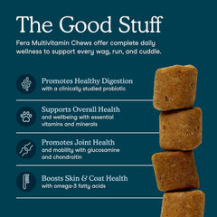 Fera Pets étui des chews chien, pratique et dosage quotidien.