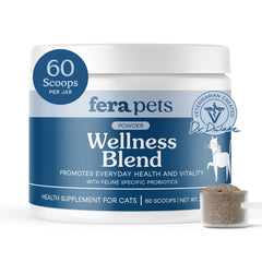 Fera Pets Wellness Blend – Poudre: soutien potentiel des articulations et immunité chez le chat.