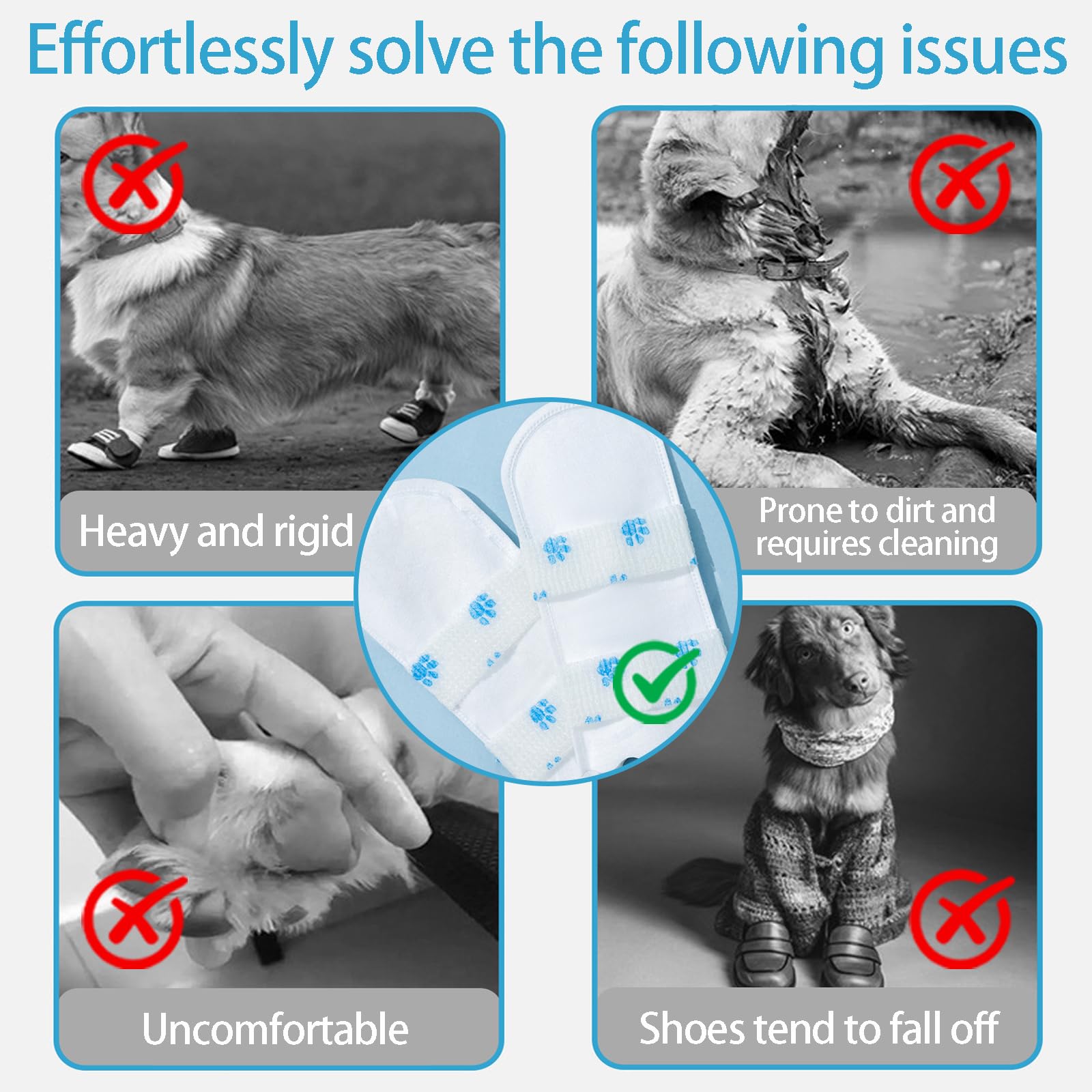 Bottes fernfern impermeables pour chat, gardent les pattes sèches.