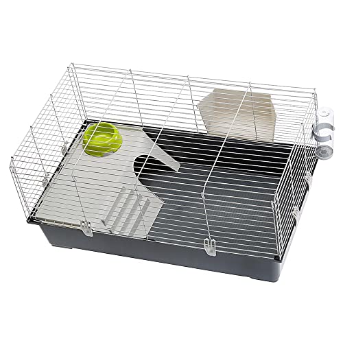 Base profonde de la cage Ferplast Cavie simplifie le nettoyage et le rangement.