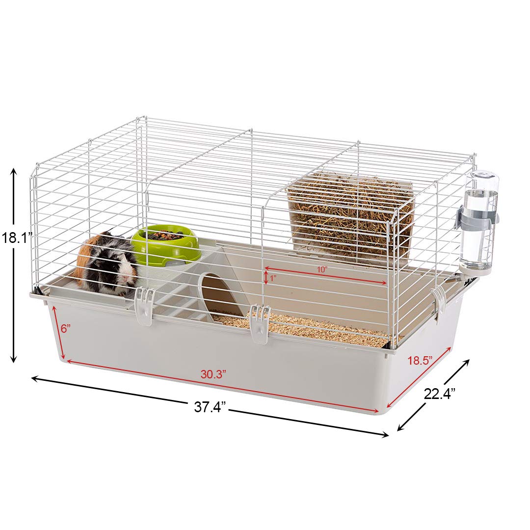 Porte latérale et accès faciles sur la cage Ferplast Cavie.