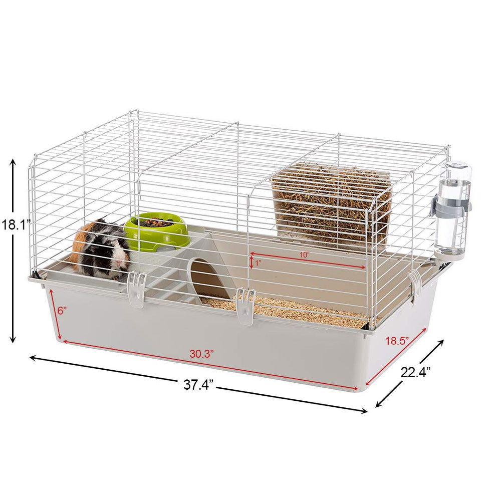 Porte latérale et accès faciles sur la cage Ferplast Cavie.