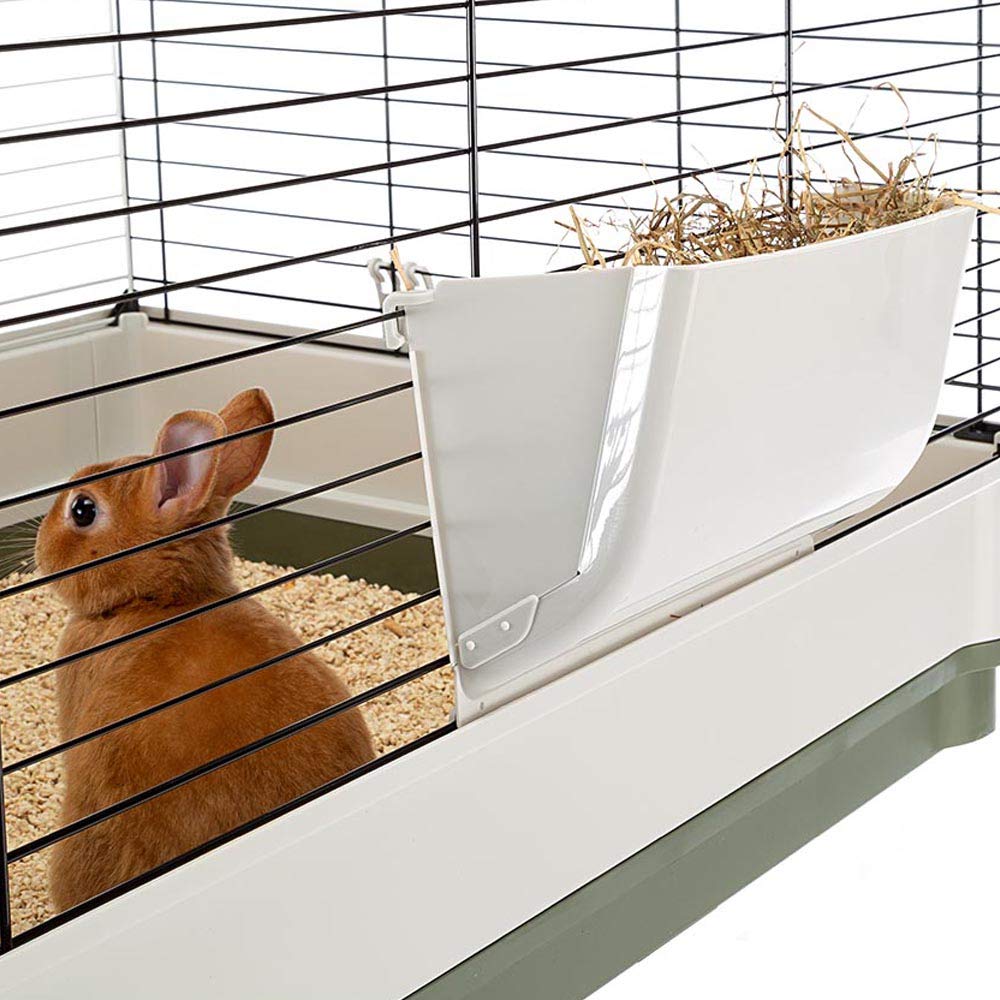 Ferplast Krolik cage-lapin-verte-dimensions-39-4x23-6x19-7, espace généreux pour lapin.