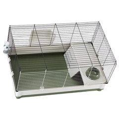 Ferplast Krolik cage-lapin-verte-etage-nourriture, zone d’alimentation surélevée.
