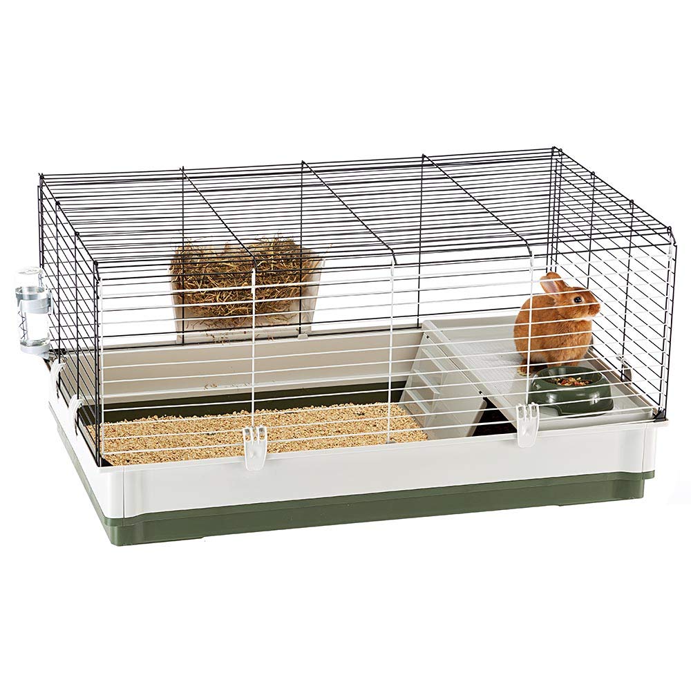 Ferplast Krolik cage-lapin-verte-porte-avant-accessible, accès rapide pour soins.