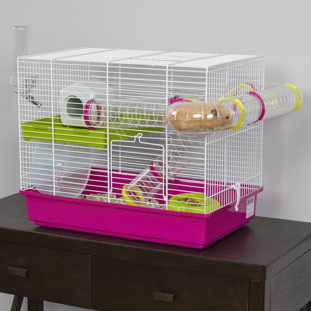 Ferplast Laura – base plastique rose, nettoyage facilité et sécurité.