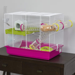 Ferplast Laura – base plastique rose, nettoyage facilité et sécurité.
