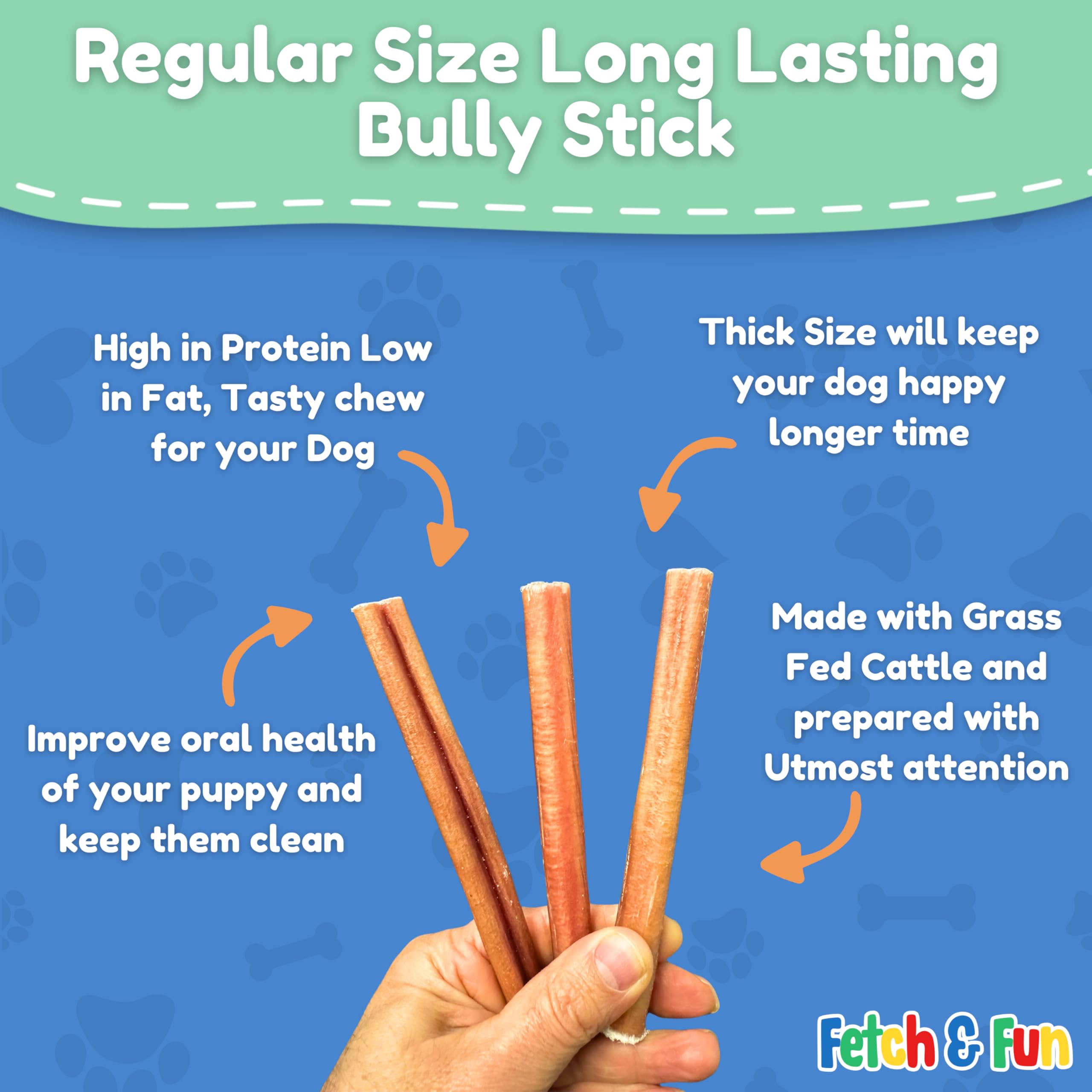 Fetch & Fun BULLY STICKS, ingrédients naturels sans additifs.