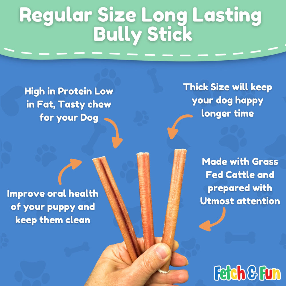 Fetch & Fun BULLY STICKS, ingrédients naturels sans additifs.