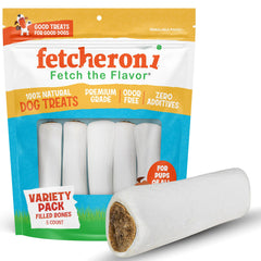 Fetcheroni os jarret farci bacon fromage – emballage attrayant pour chien.