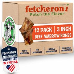 FETCHERONI os à moelle boeuf 3 pouces pack: mastication longue durée.