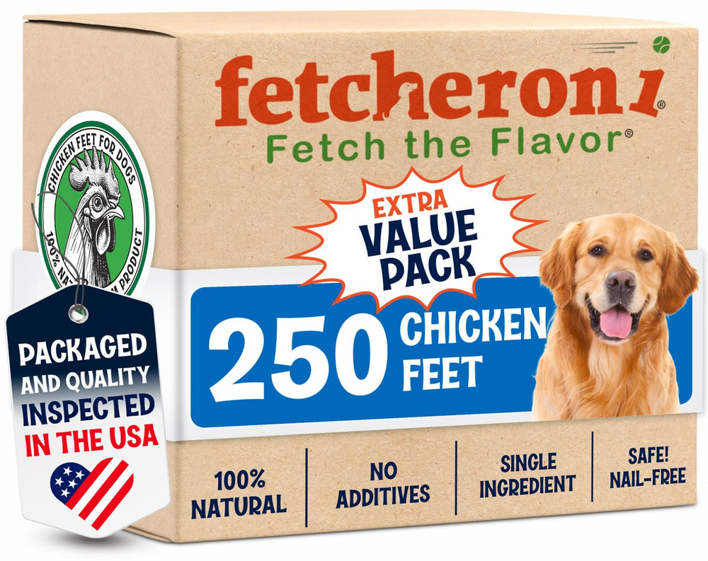FETCHERONI pieds-poulet-deshydrates: collation naturelle pour chiens, croquant et sans additifs.