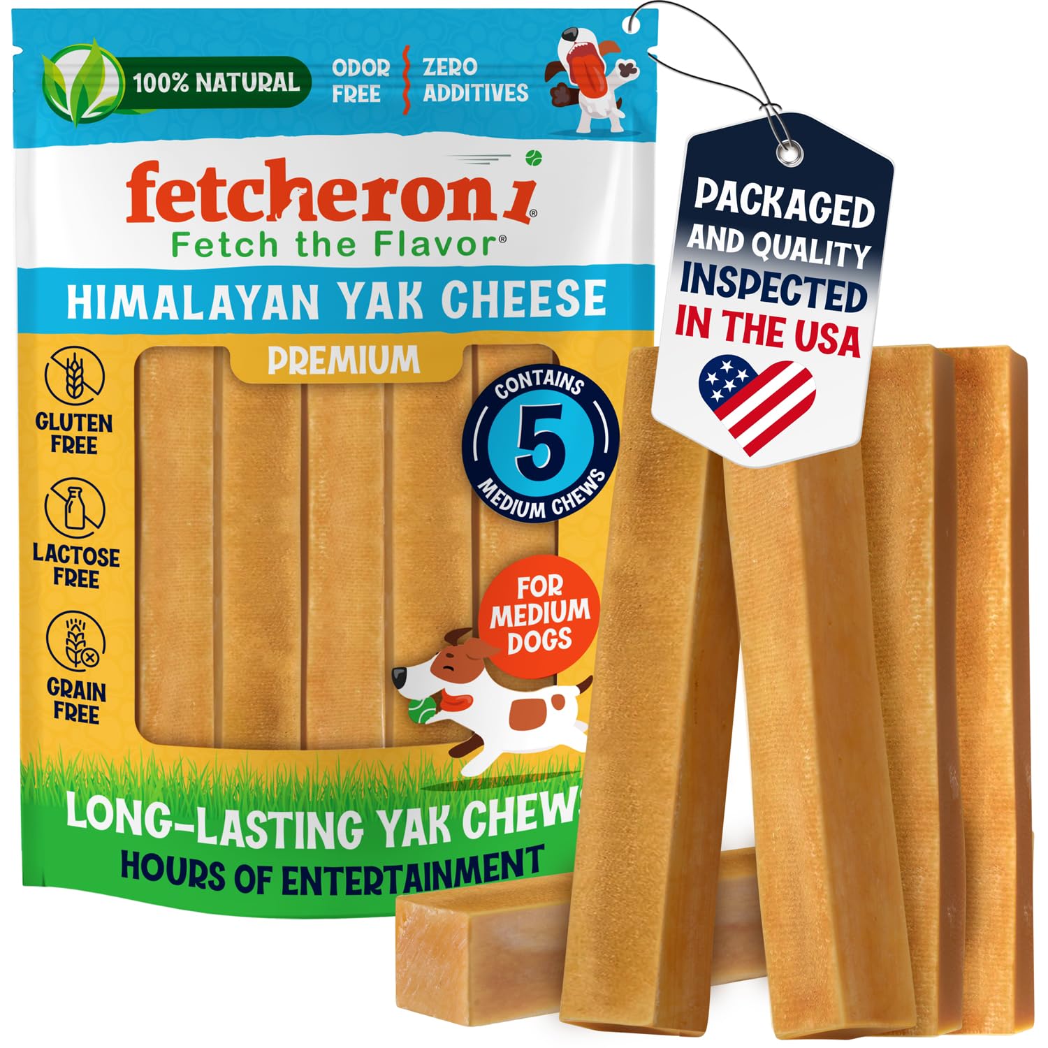 Fetcheronihimalayan-yak-chews emballage élégant et pratique pour chien.