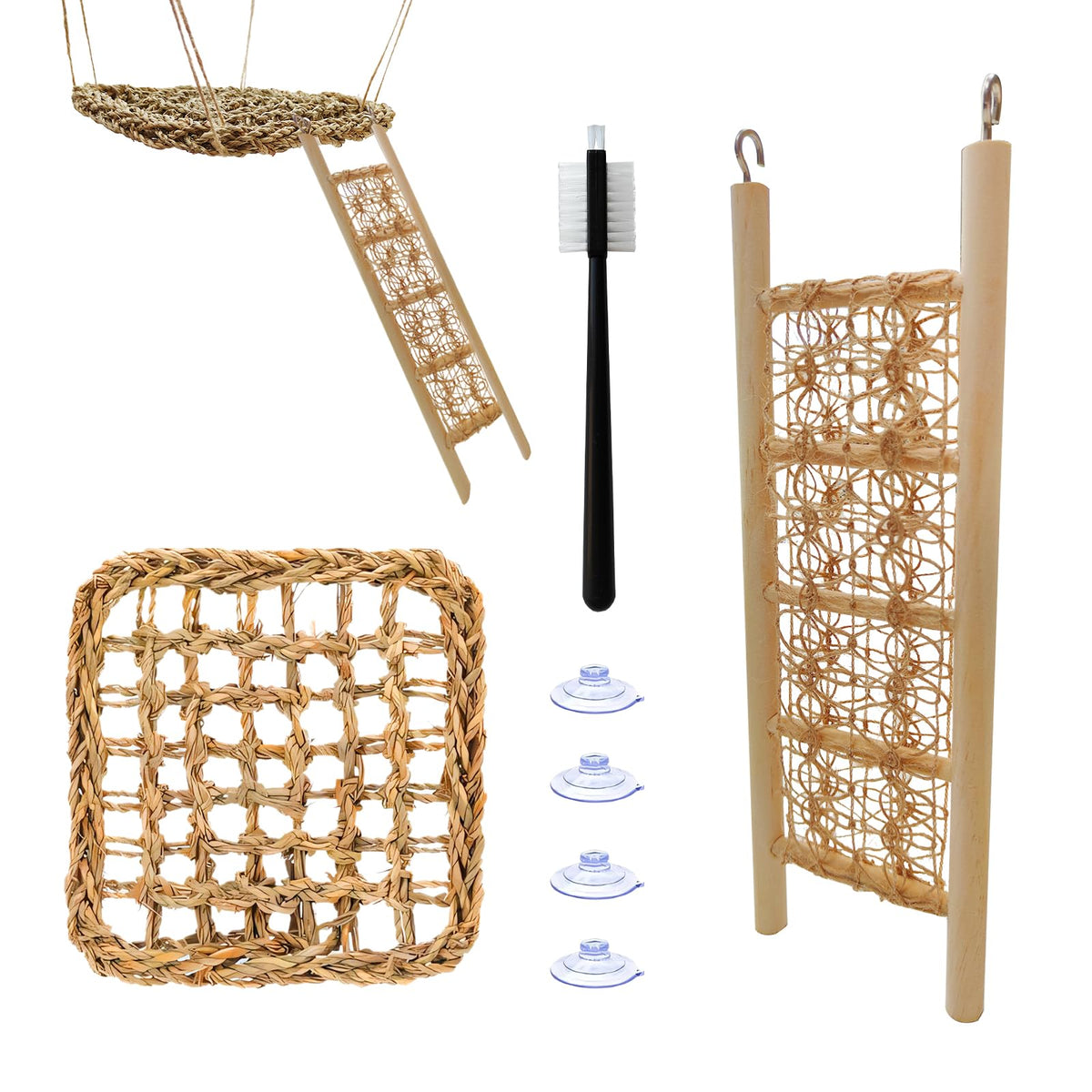 FEXICHUJI hamac-herbe-marine: espace repos naturel dans le terrarium