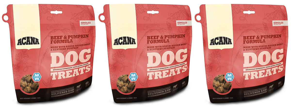 ACANA boeuf et citrouille sachet, récompense savoureuse et pratique