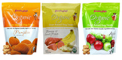 Friandises FFKQBH Grandma Lucy's, variété potiron-banane-patate-douce-pomme, récompense savoureuse pour chien.