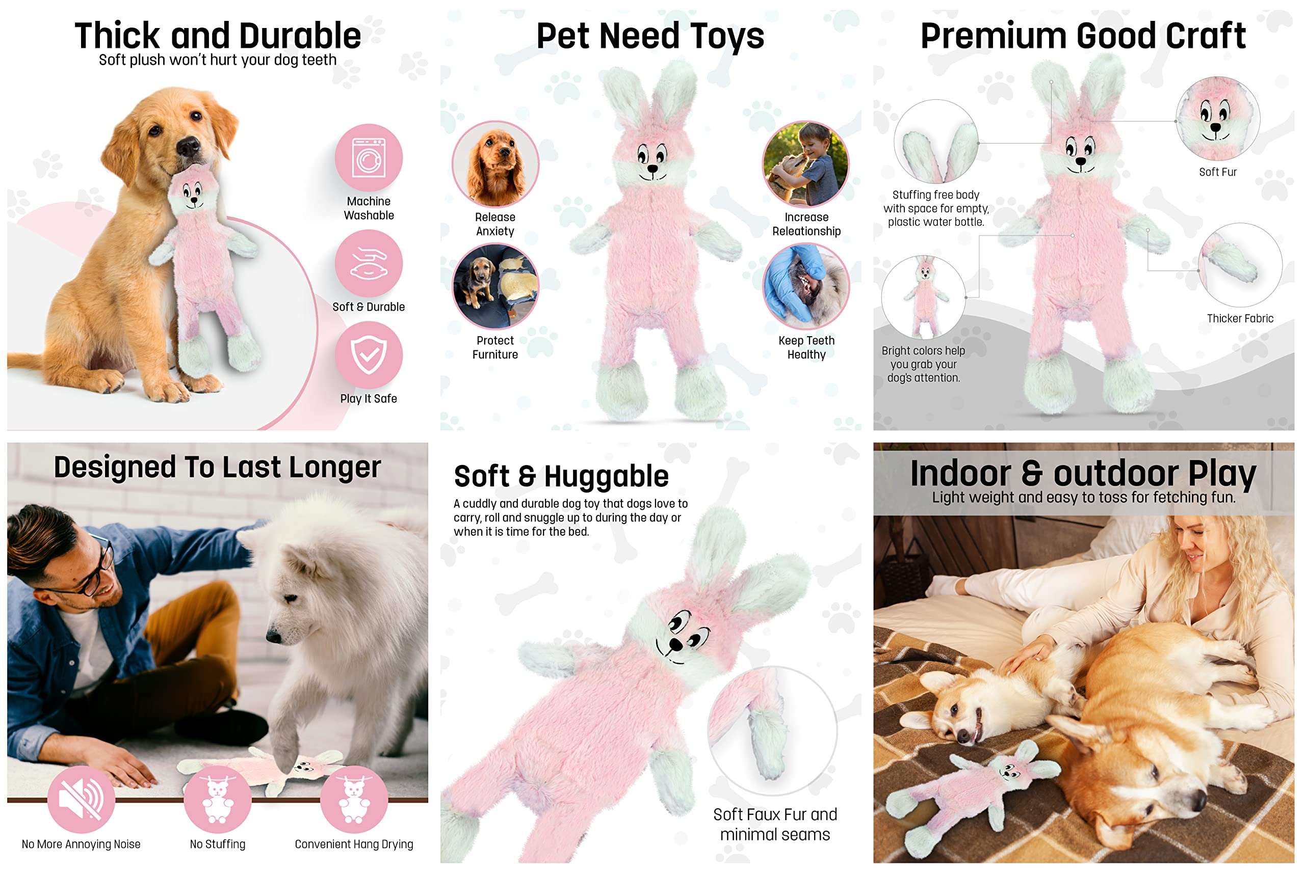 Jouet FGA MARKETPLACE de 21 pouces, longueur idéale pour petits et moyens chiens.