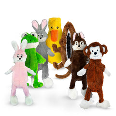 FGA MARKETPLACE pack7 jouets chien flat sans garnissage – jeu silencieux et durable pour chien.