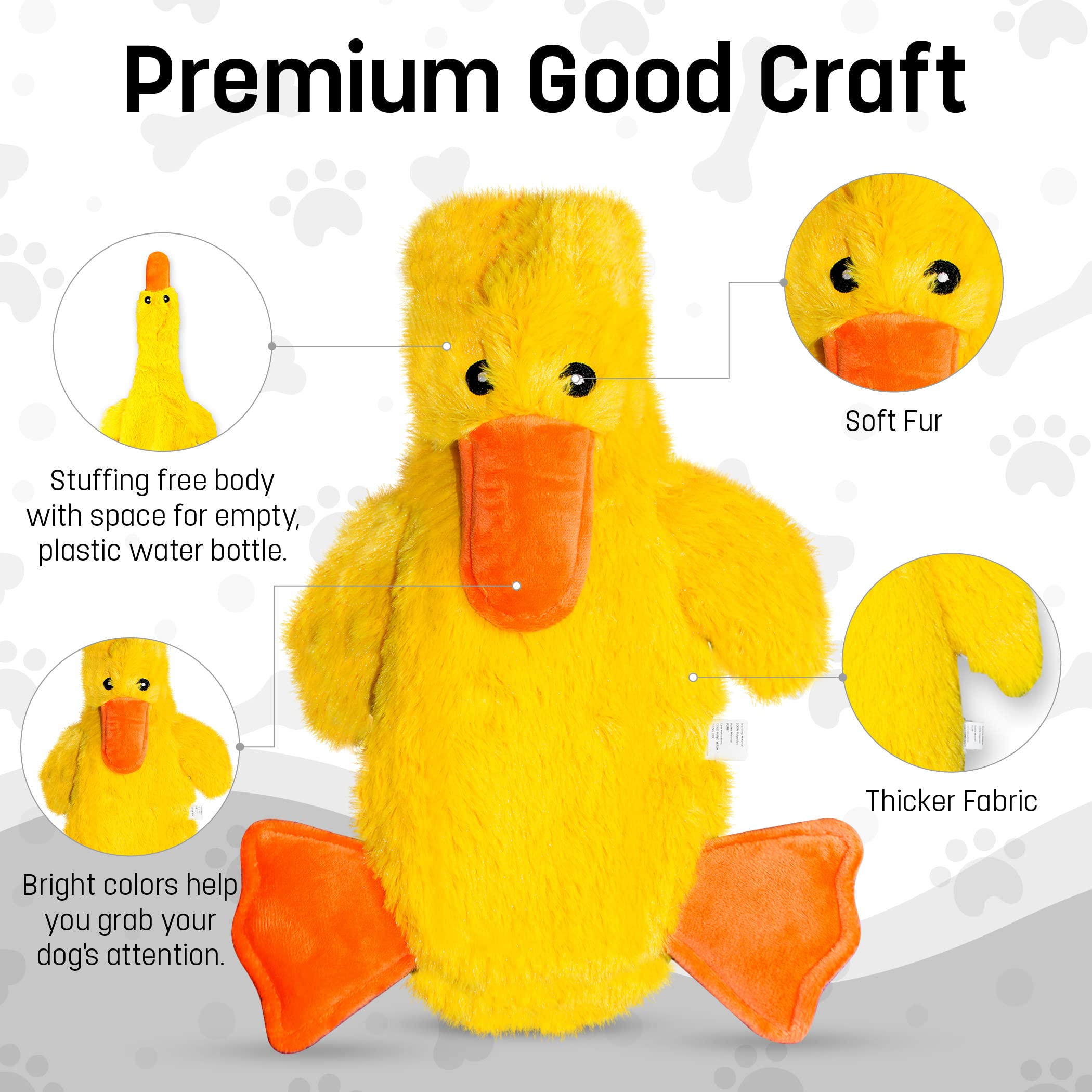 FGA MARKETPLACE pack7 jouets chien flat sans garnissage – sans rembourrage pour moins de dégâts.