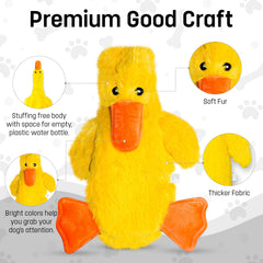 FGA MARKETPLACE pack7 jouets chien flat sans garnissage – sans rembourrage pour moins de dégâts.