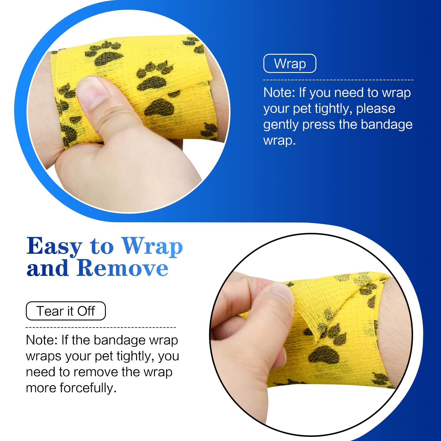 FGBNM Vet Wrap utilisation polyvalente sur chevilles, poignets et autres.