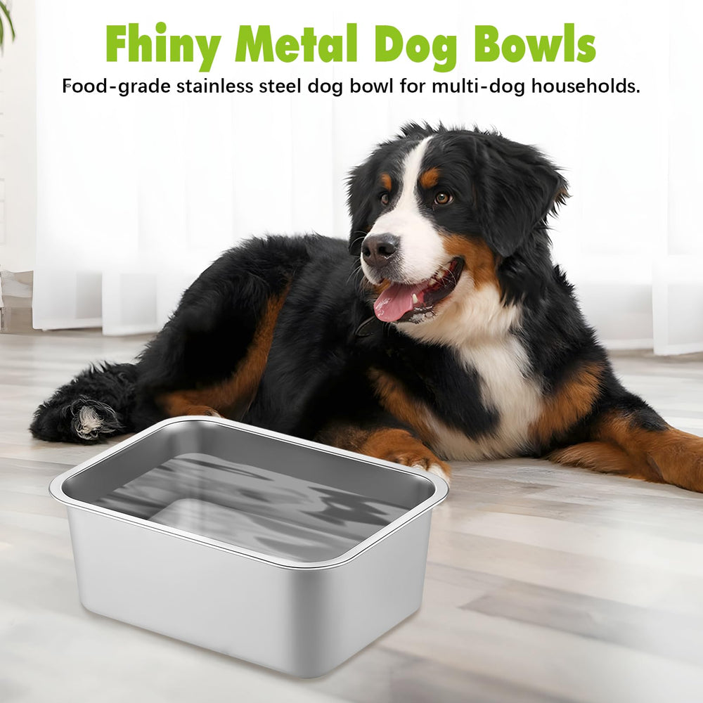 Bol Fhiny durable en métal, conçu pour chiens actifs et forts.