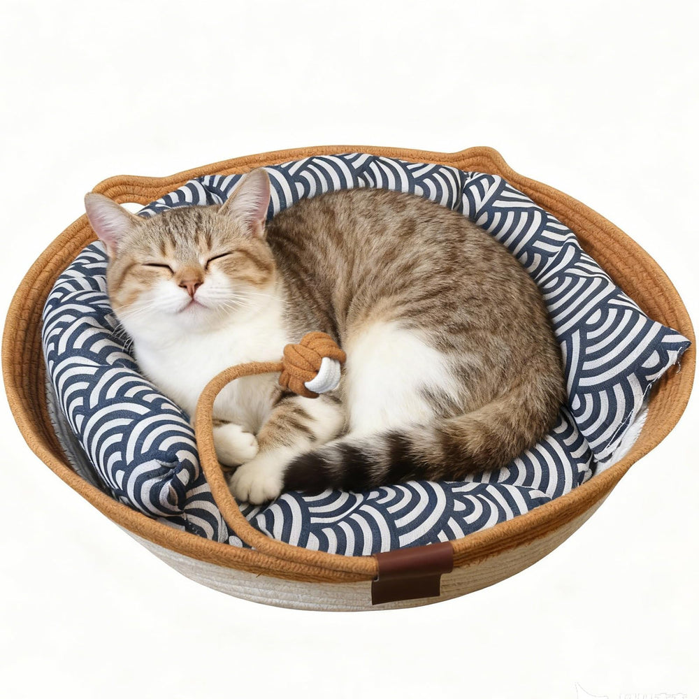 FHKPET Instinct Basket avec coussin: couchage confortable et sûr pour chats d'intérieur.
