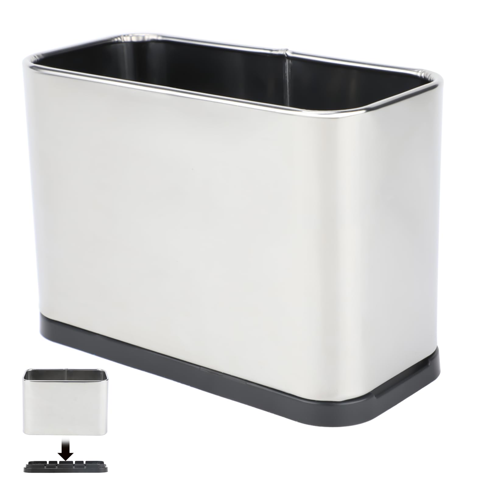 Porte-pelle litière FHTONGE en inox: rangement compact et pratique.