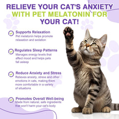 FHZRLP mélatonine pour chats — gouttes faciles à doser et utilisées.