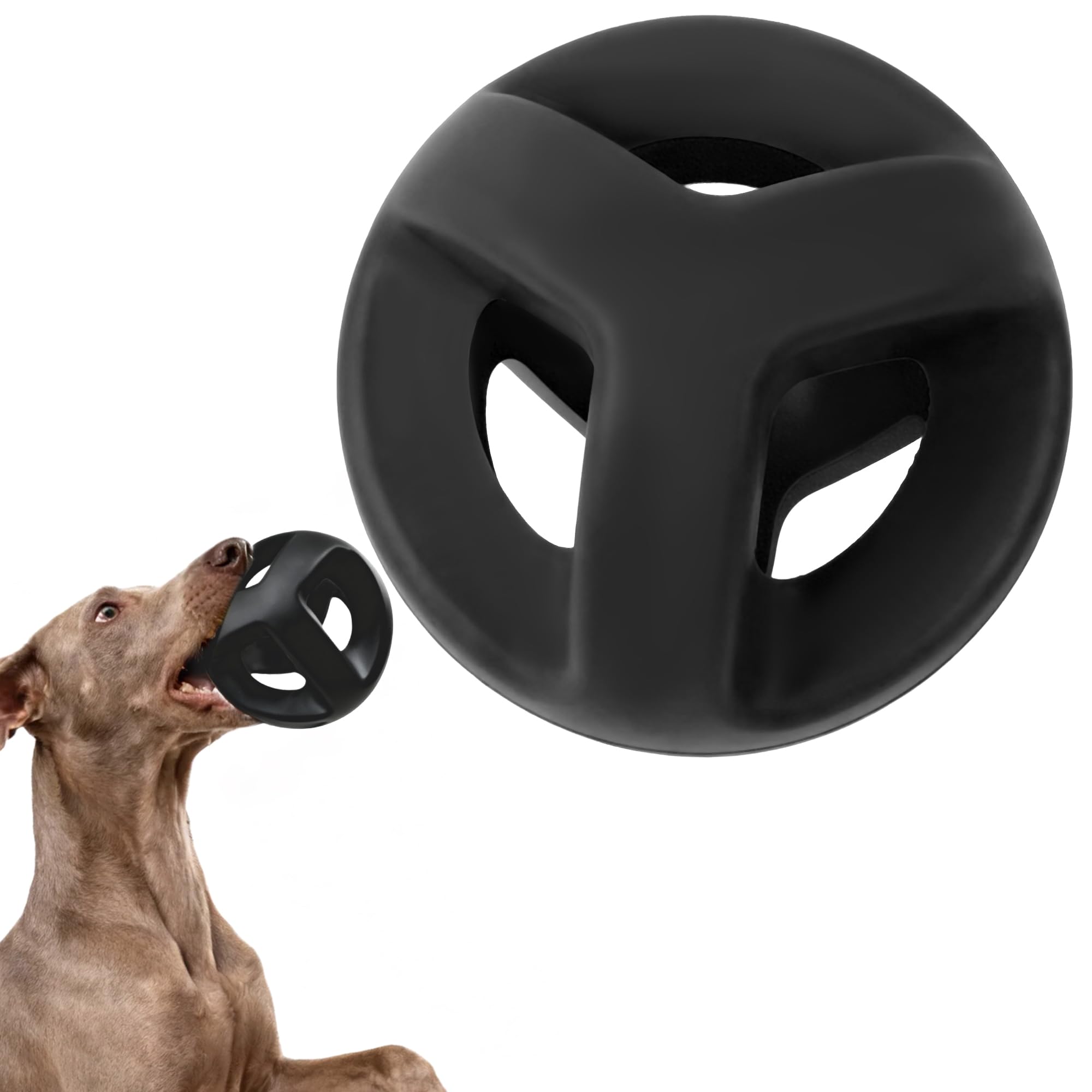 Balle Fida en caoutchouc naturel, durable pour chiens agressifs et sessions de jeu.