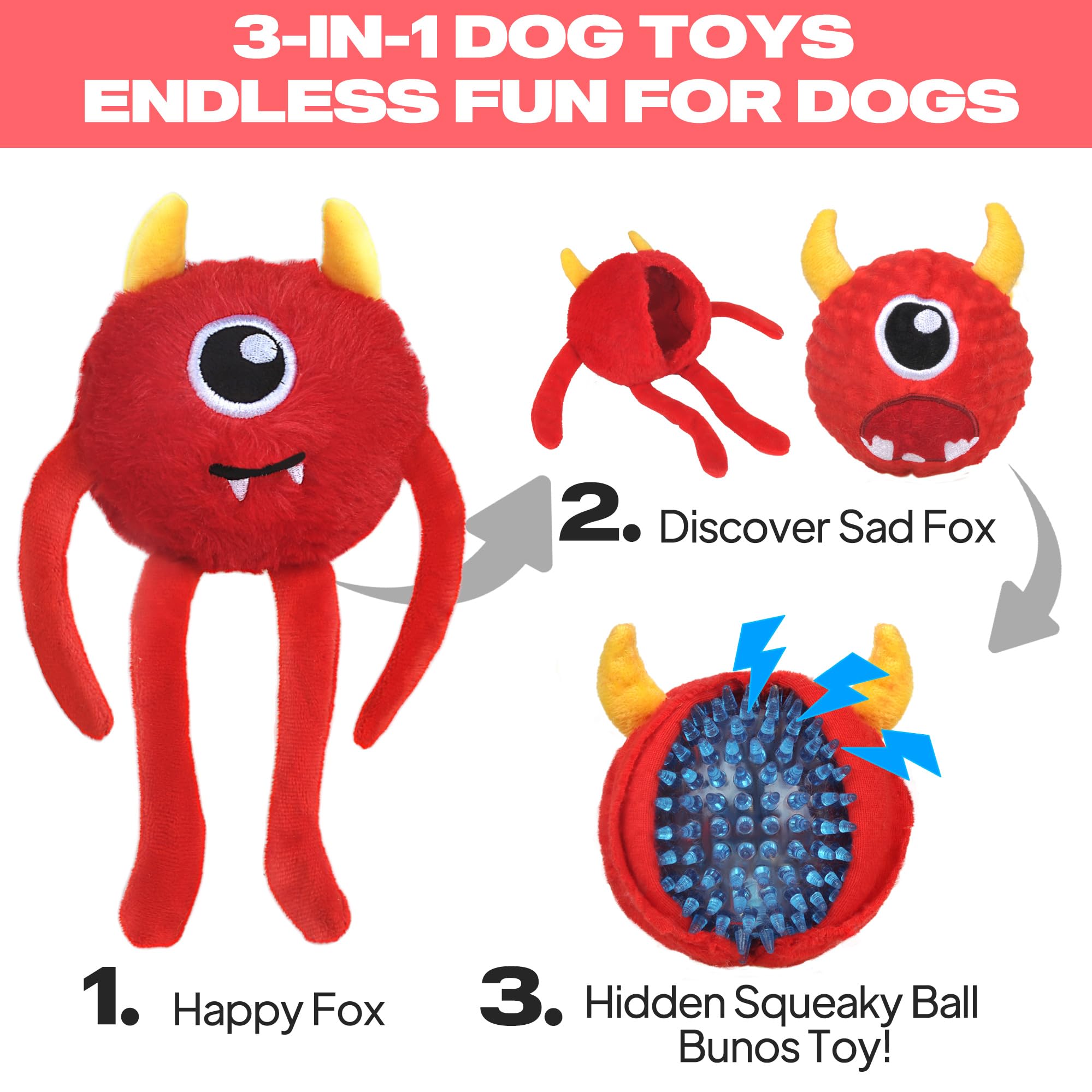 Balle crissante Fida pour grands chiens, parfaite pour jeux intérieurs et extérieurs.