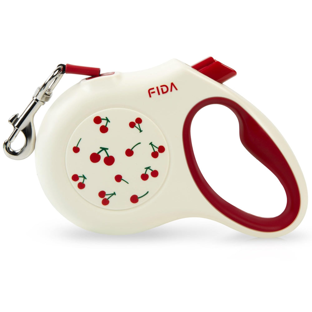 La Fida laisse retractable 16 ft rouge, idéale pour des promenades confortables.