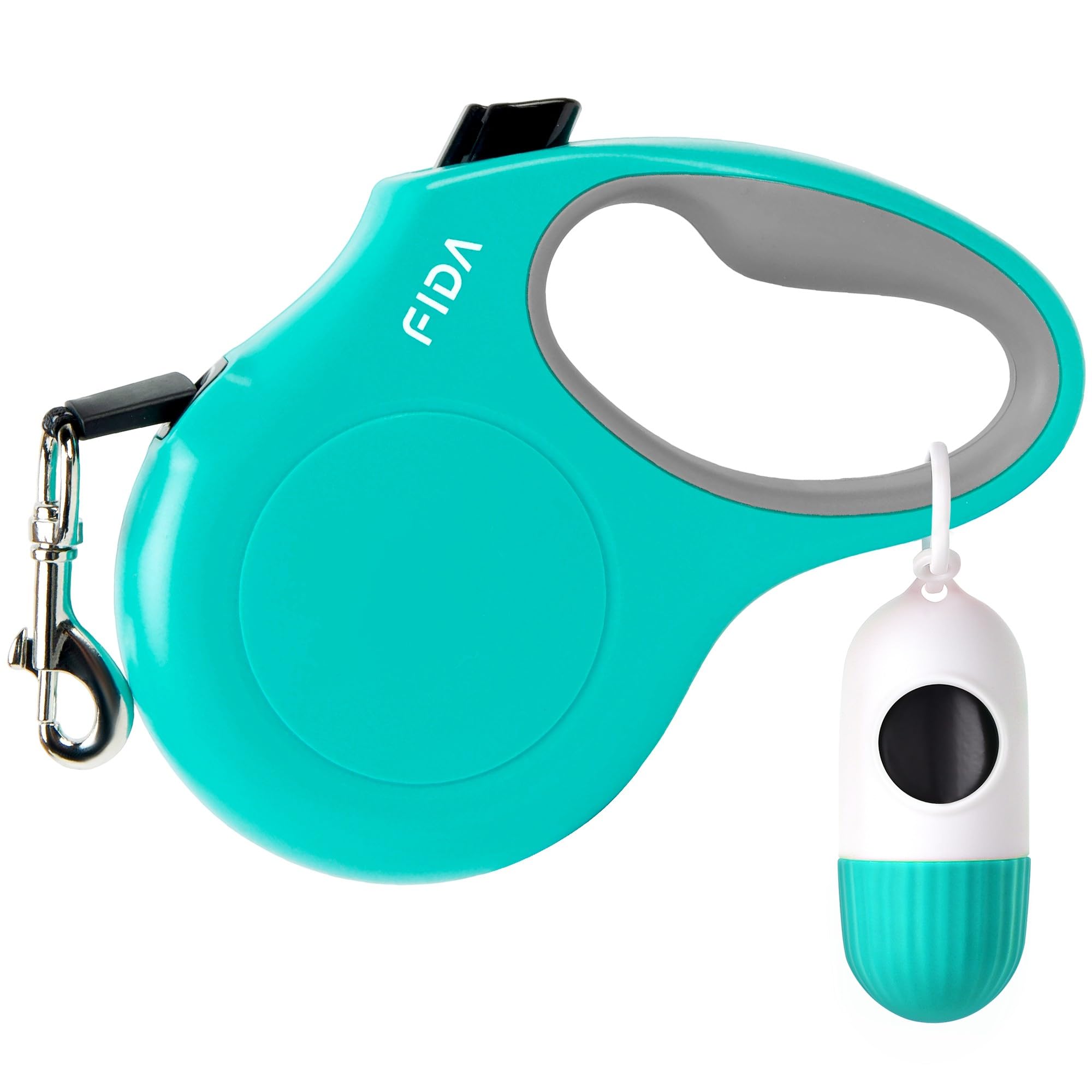 Fida longe retractable 16 pieds avec distributeur de sacs pour balades plus propres et pratiques