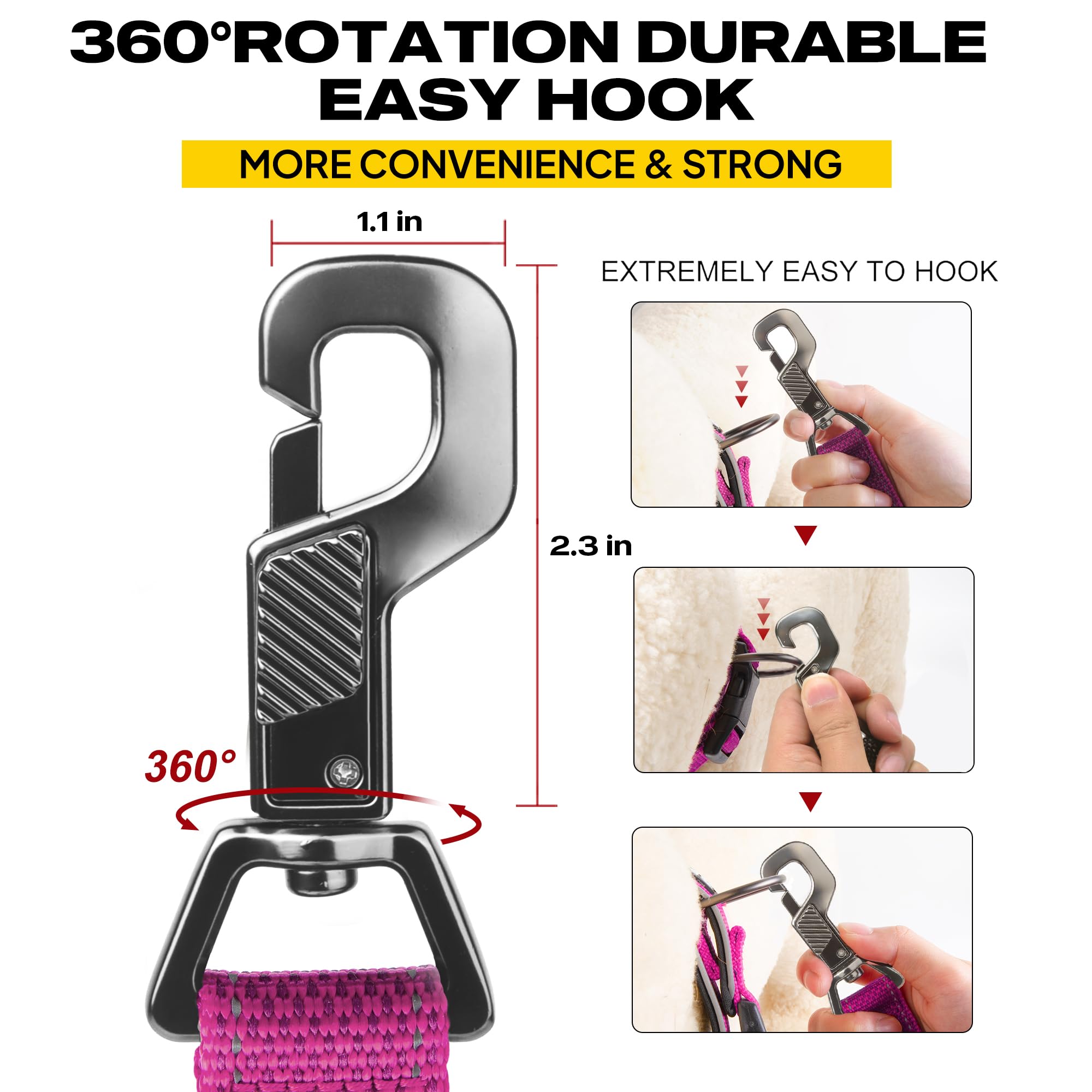 Nylon haute résistance et coutures renforcées pour les chiens actifs.