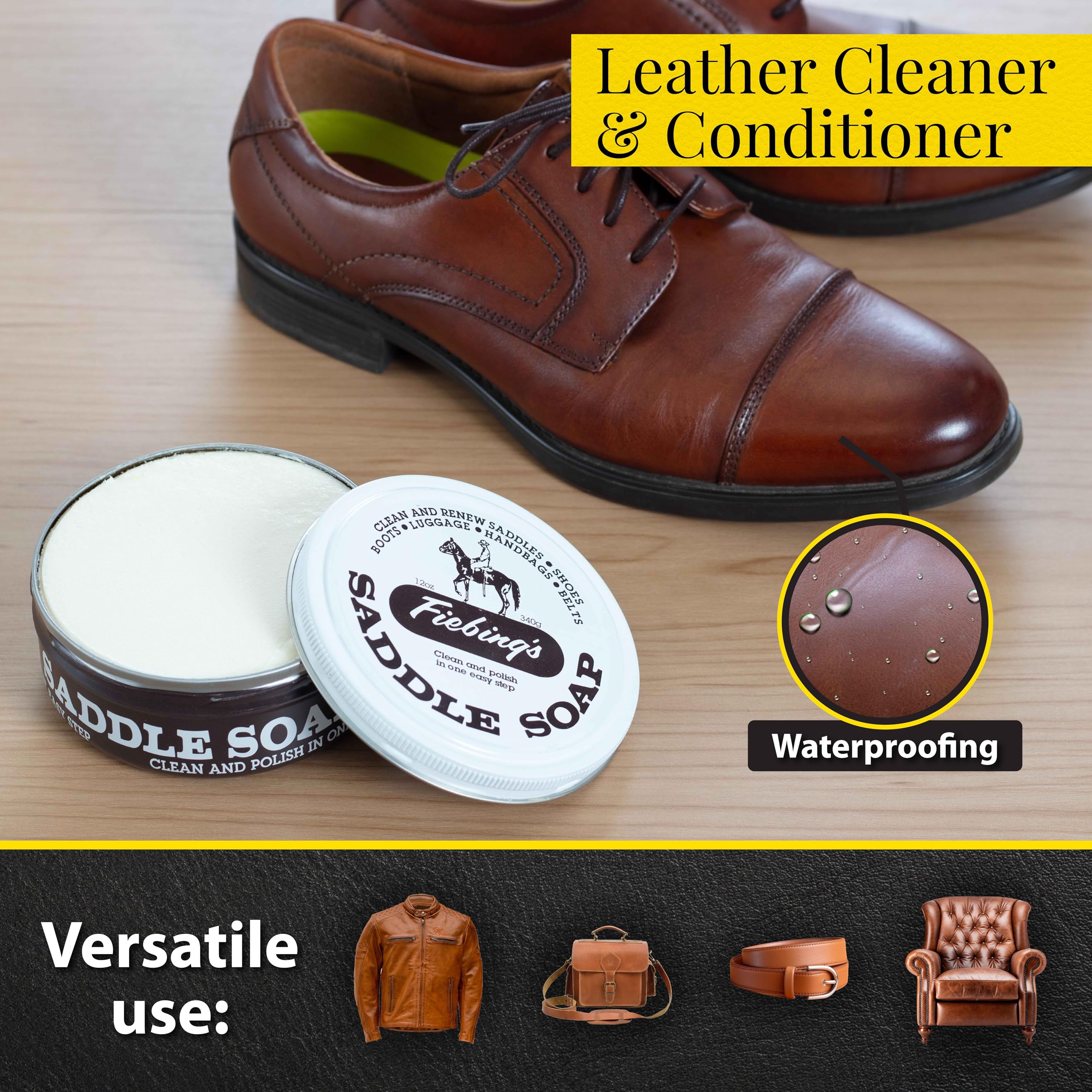 Savon Selle Fiebing's 12oz assouplissant le cuir.
