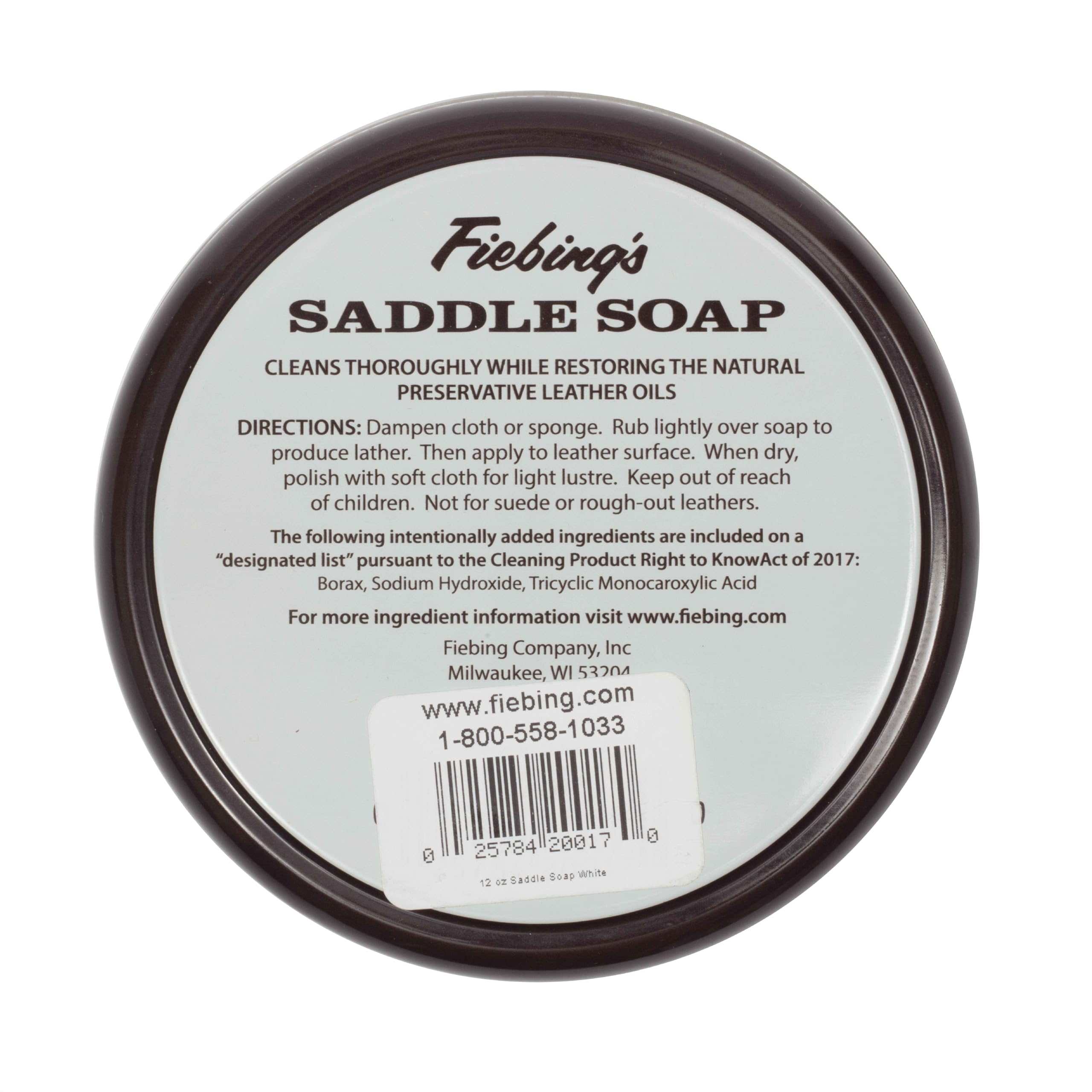 Savon Selle Fiebing's 12oz entretien quotidien du cuir à domicile.