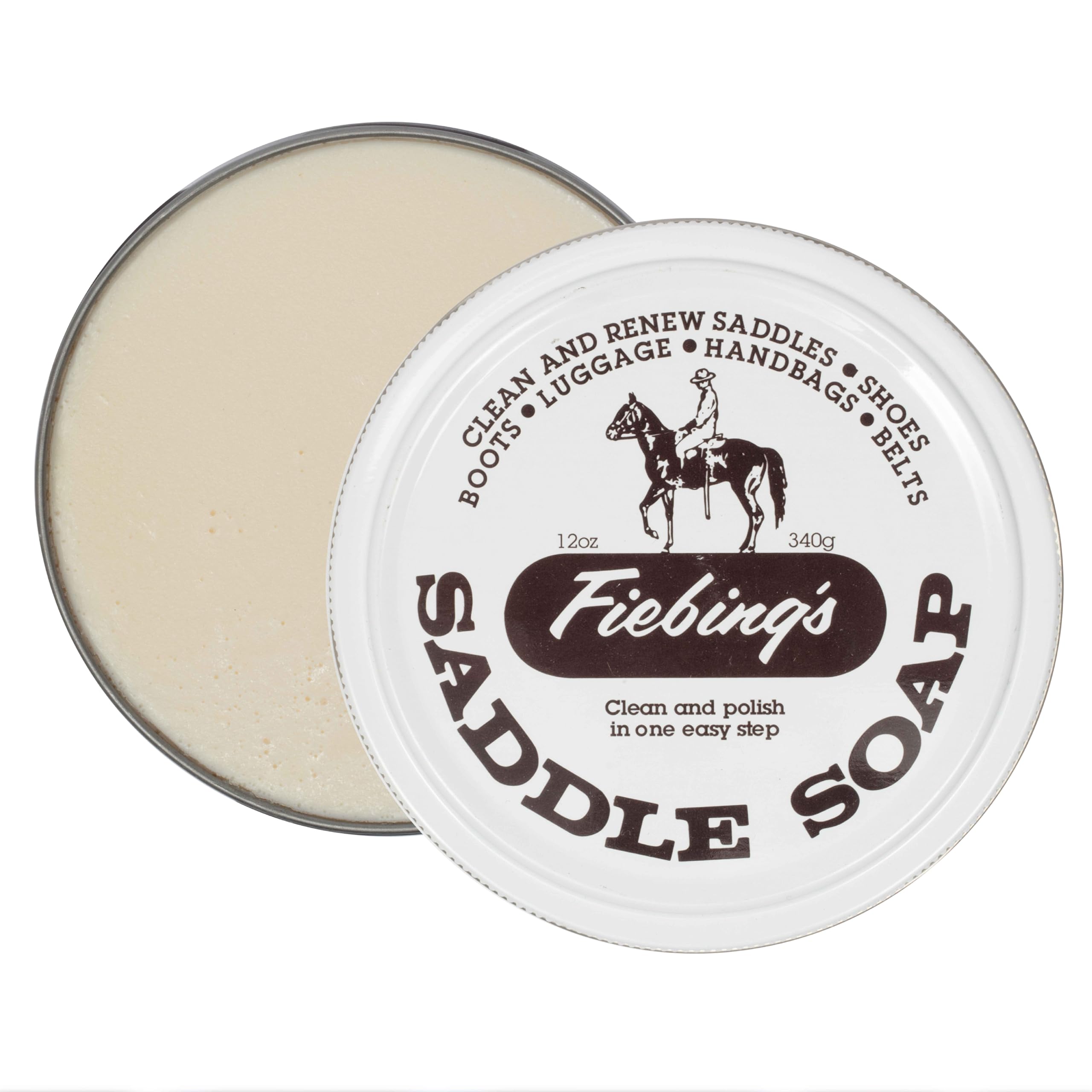 Fiebing's Savon Selle 12oz nettoie et ravive le cuir.