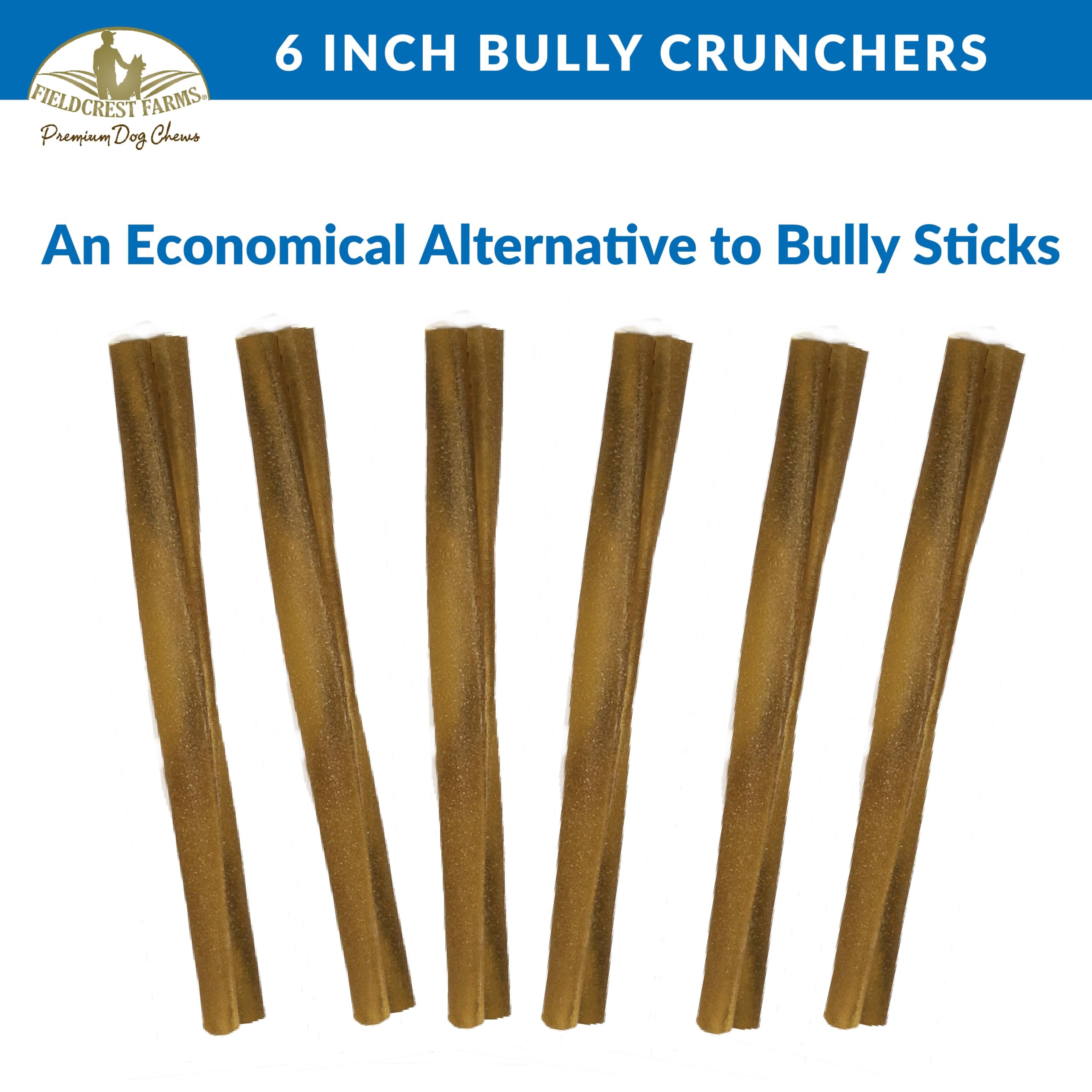 Fieldcrest Farms Bully Crunchers, morceaux-6-pouces: friandise durable pour chiens de taille moyenne.