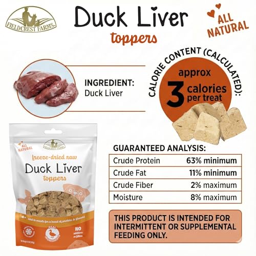 Fieldcrest Farms Foie de Canard lyophilisé: friandise protéinée idéale pour l'entraînement