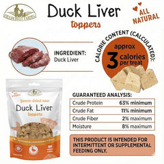 Fieldcrest Farms Foie de Canard lyophilisé: friandise protéinée idéale pour l'entraînement